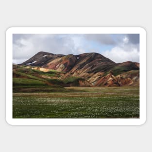 Landmannalaugar in Highlands of Iceland, Geothermal Rainbow Mountains Sticker